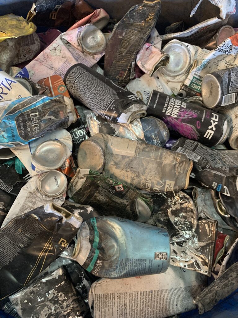 Aerosol, Aluminum Aerosol Can Scrap at Haiti Recycling