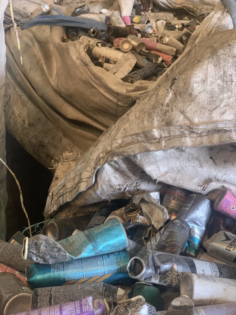 Aerosol, Aluminum Aerosol Can Scrap at Haiti Recycling
