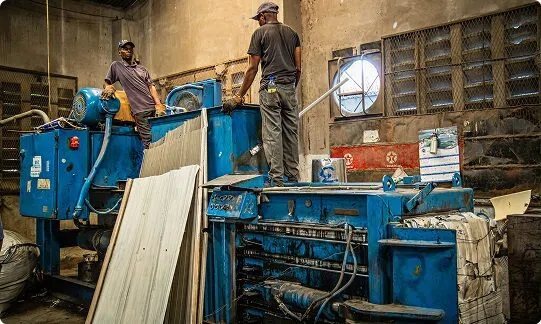 Sorted recyclable materials representing Haiti Recycling's product line